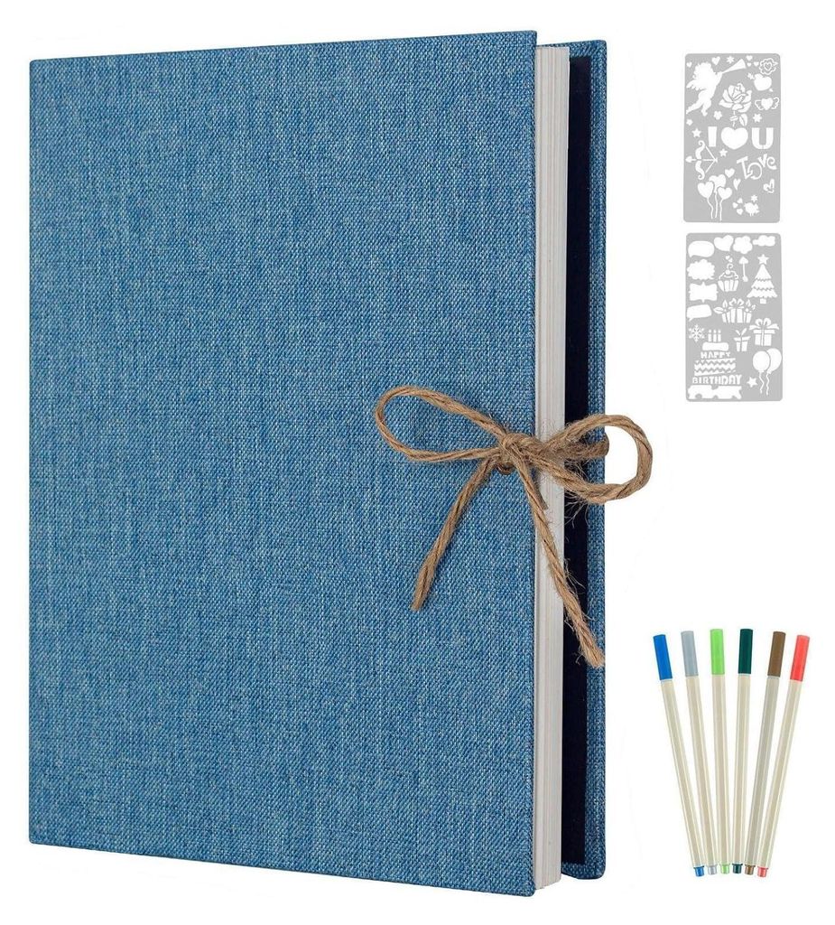 AIOR Samolepicí fotoalbum Linen Scrapbook 60 bílých stran Obrázek produktu 