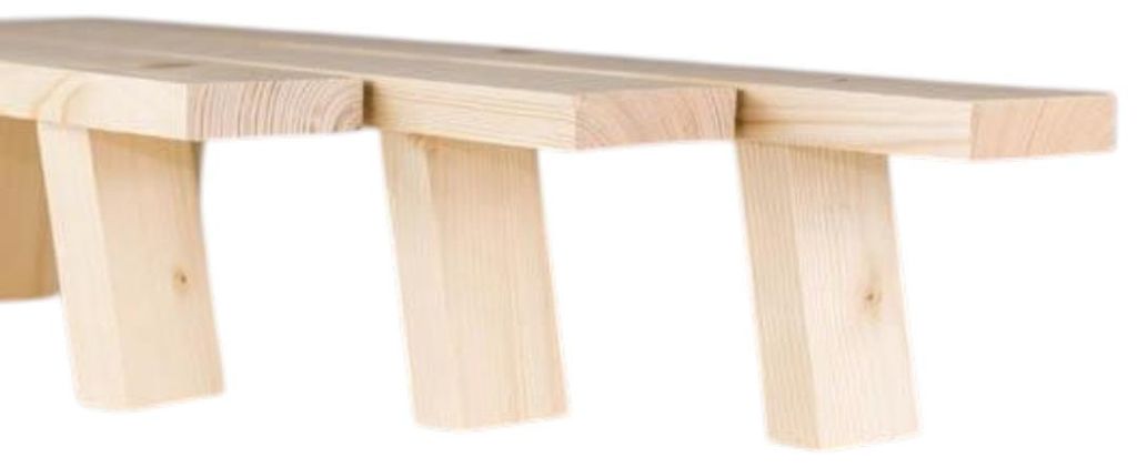 Schwibbogenbank aus massivem Kiefernholz 40 cm lang, 7 cm Produktbild 