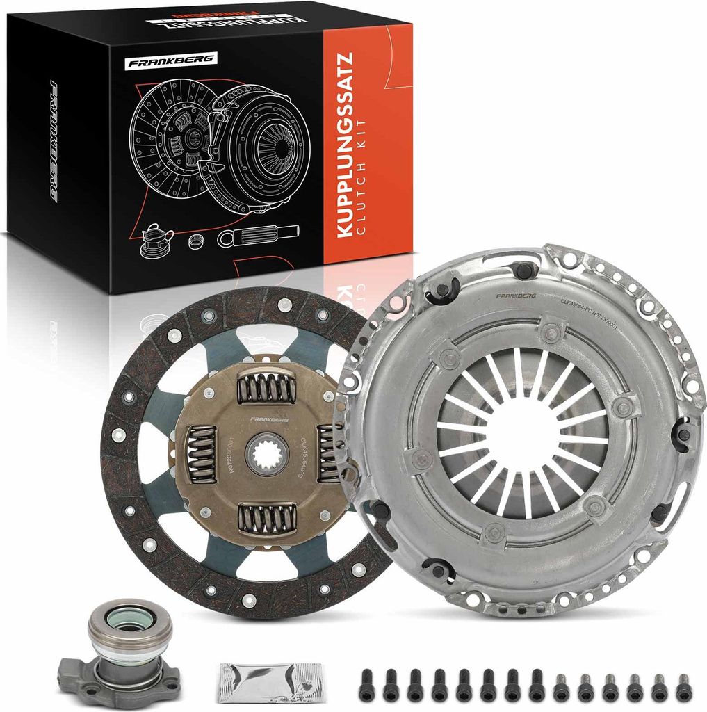 Frankberg 1x Kupplungssatz für Opel Combo Kasten/MPV Tour Corsa C Kasten/Schrägheck D Meriva Tigra Twintop 1.2L