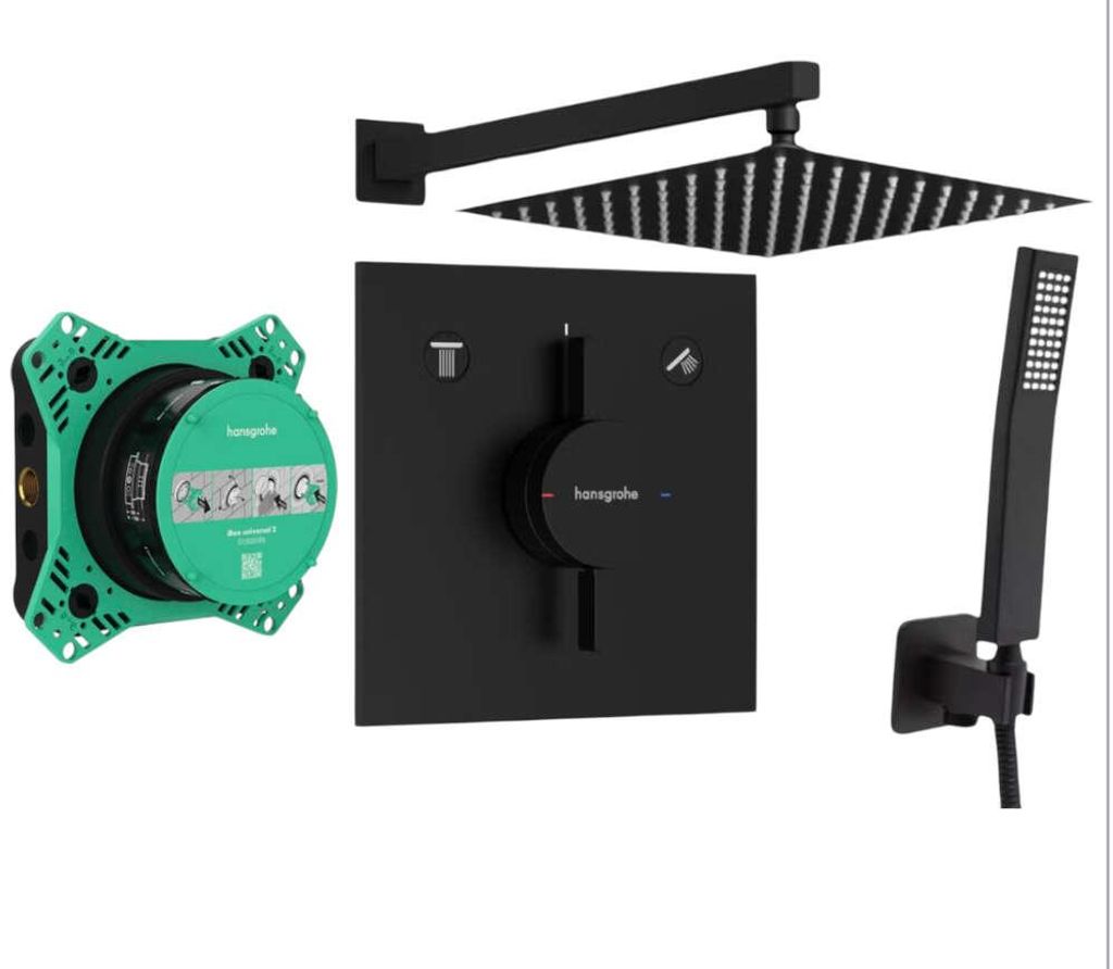 Hansgrohe Ibox 2 Grundkörper + DuoTurn E Schwarz 2-Wege Produktbild 