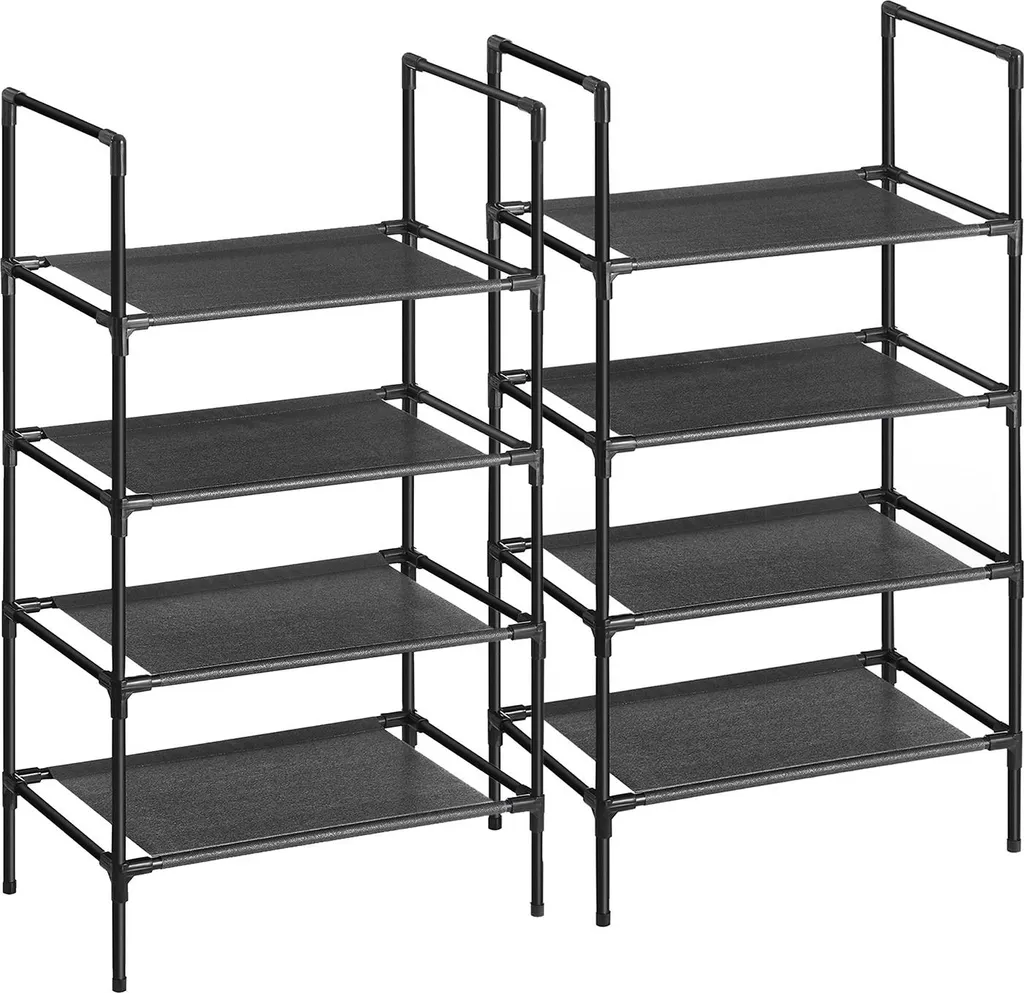 Étagère à chaussures pour entrée lot de 2, organisateur 4 étages gain de place