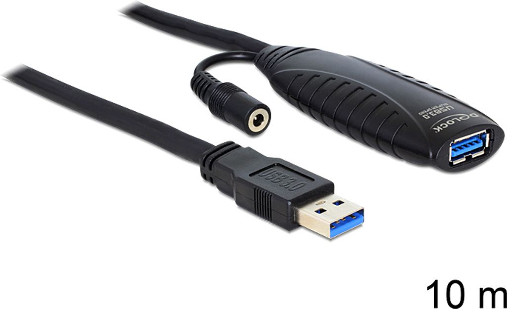 DELOCK USB3.0 Verl. A -> A St/Bu 10.00m aktiv