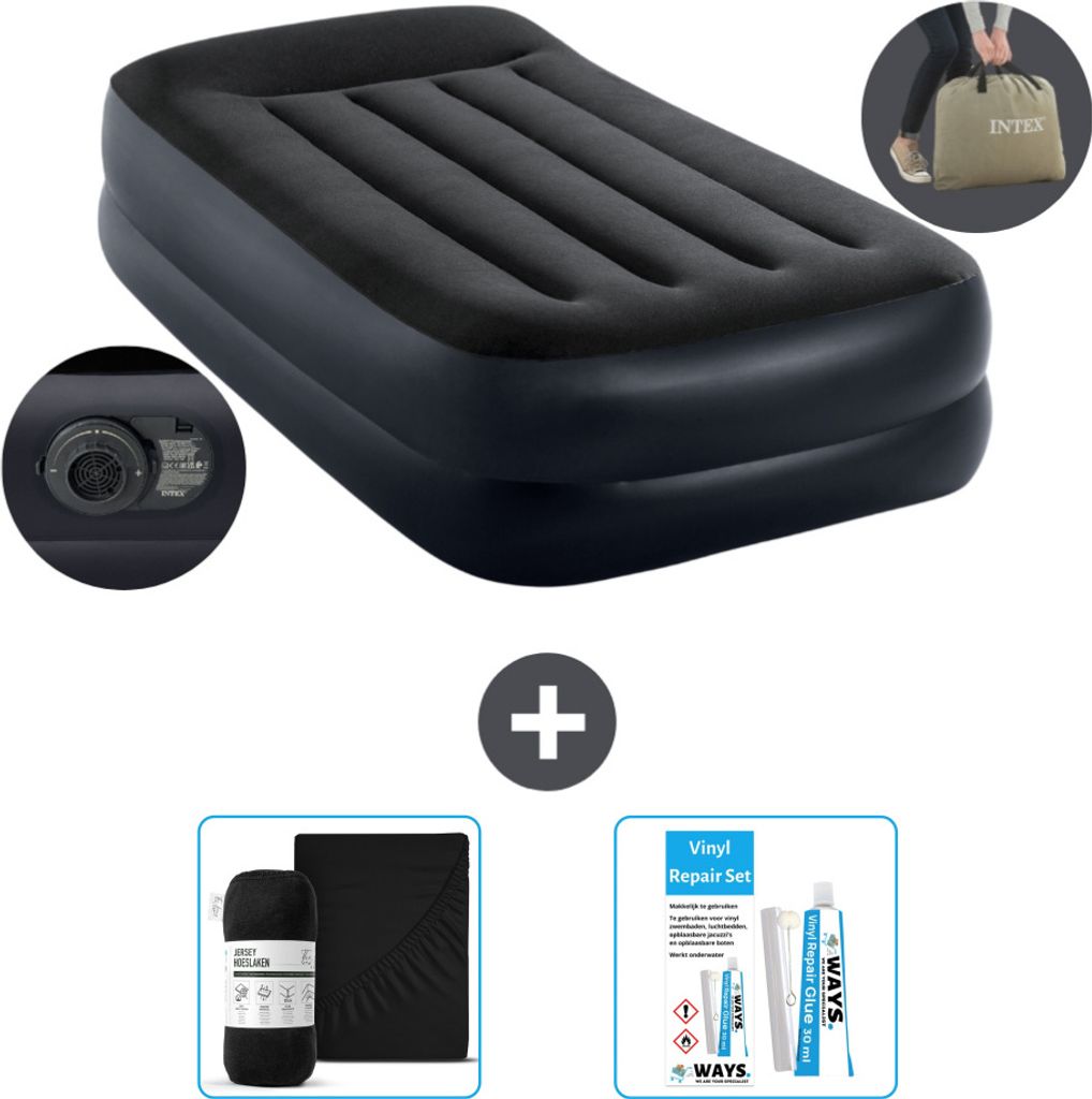 Intex Airbed - 1 persona - 99 x 191 x 42 cm - Blu - Incluso Immagine del prodotto 