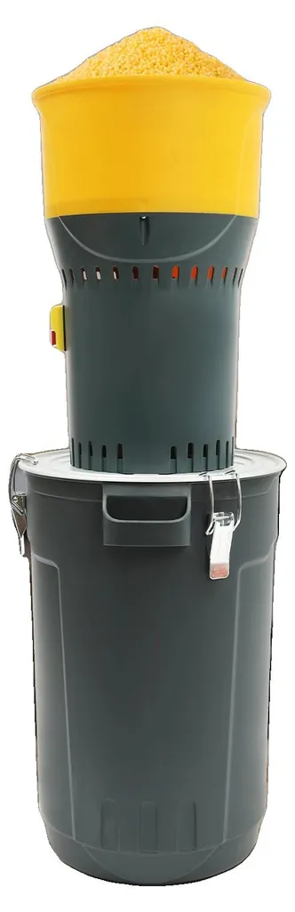 Moulin électrique pour grains et maïs 1000W capacité 25 litres 5 tamis