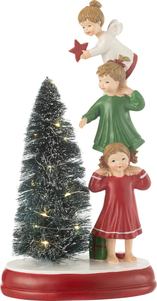 Décoration de Noël Ange LED Arbre Résine - Veilleuse Salon J-Line