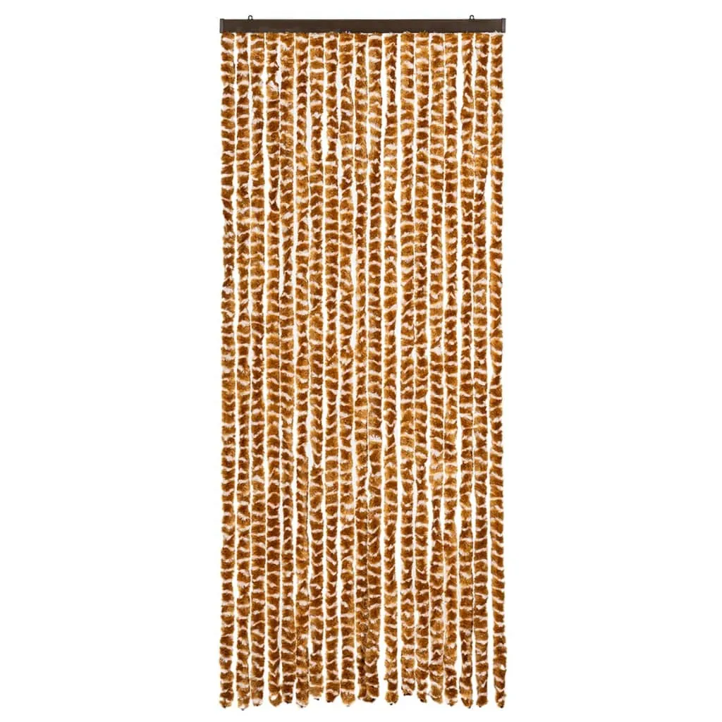 Rideau de porte chenille Fly 56x185 cm ocre et blanc par VidaXL - 13