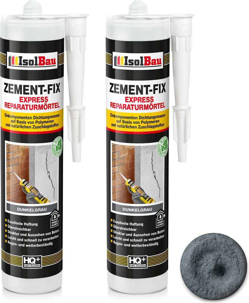 Isolbau Zement-Fix 2 x 300 ml Dunkelgrau Express Produktbild 