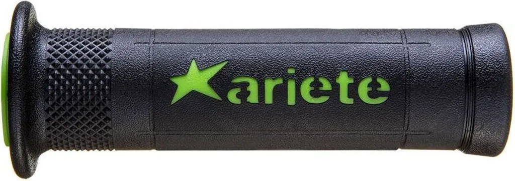 Poignées moto antivibrations Ariete Green Road en gomme souple verte