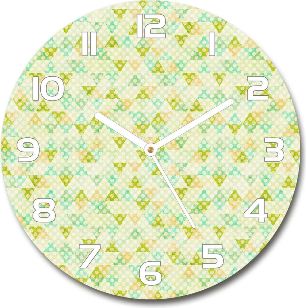 Wanduhr aus Glas 30fi Glasbild Glasuhr Gehärtetes Glas - weisse-zeiger - Geometric background