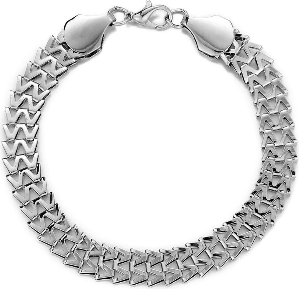 Männer Armband Einfarbig Einfache Edelstahl Bland Karabiner Glatte Oberfläche Kühle Schlange Skala Form Anti-rost Männer Armreif täglichen Tra...