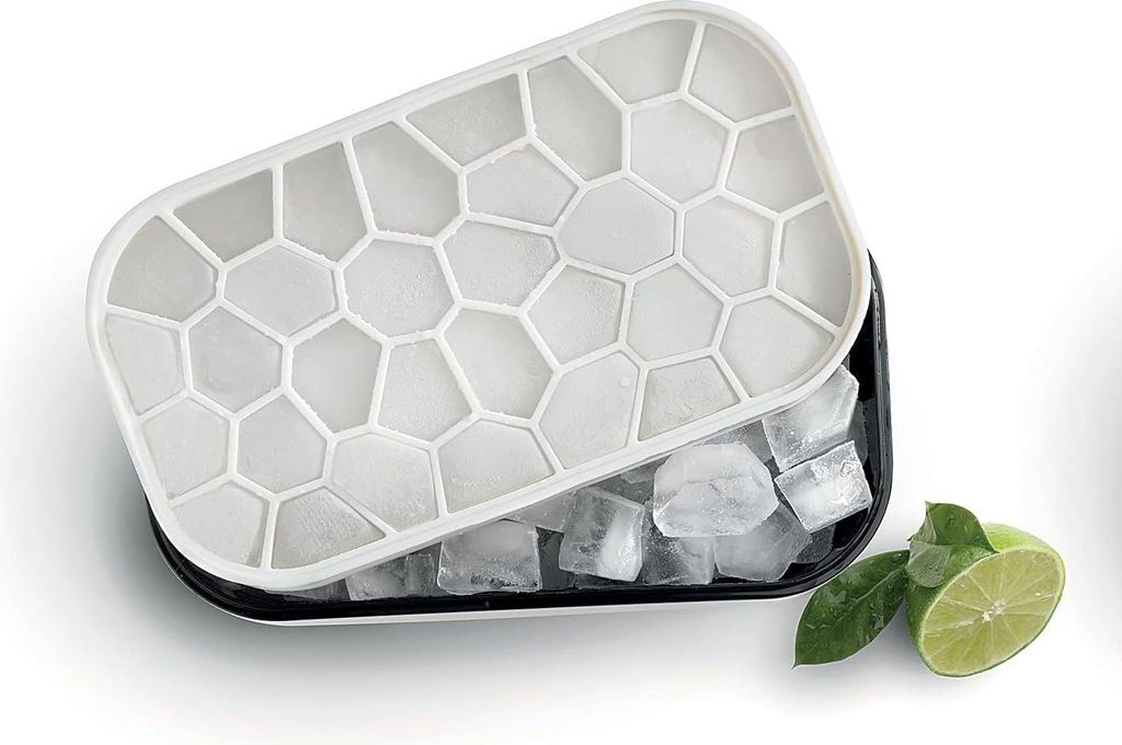 Eiswürfelform Aufbewahrungsbox für Eiswürfel - weiß - 12 x 22 x 17 cm
