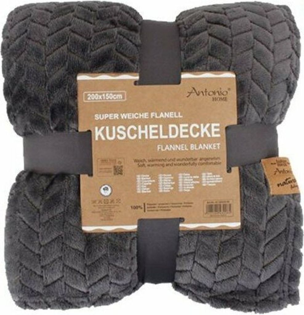dunkelgraue Kuscheldecke
