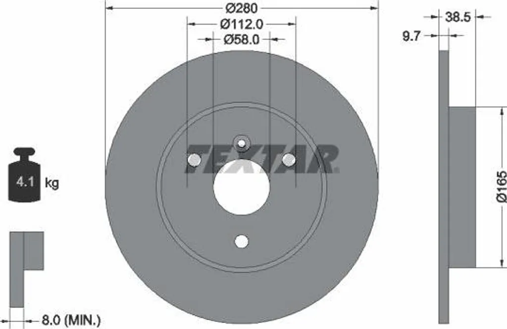 Stop aux vibrations : Disque de frein TEXTAR 92155503 pour votre Fortwo
