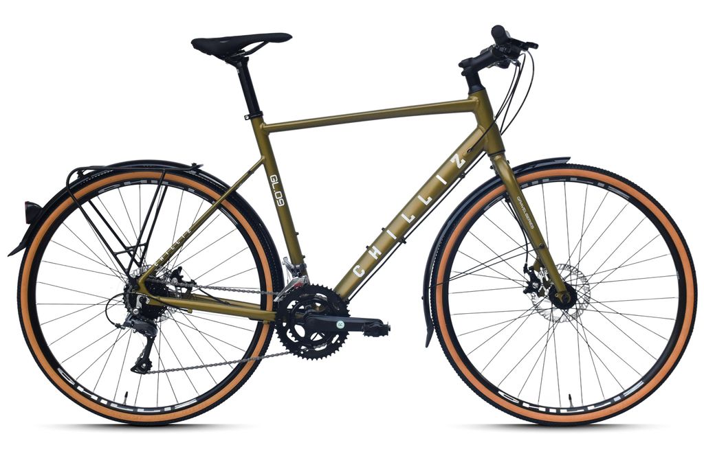 CHILLIZ Gravel Bike 28 Zoll GL.09 grün Rahmenhöhe 57 cm 16 Gänge mech. Scheibenbremse Schutzbleche