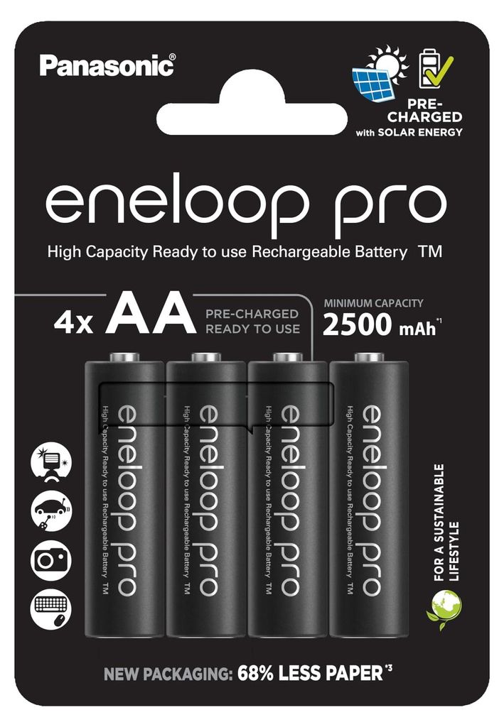 Panasonic eneloop pro, Wiederaufladbarer Akku, AA, 4 Produktbild 