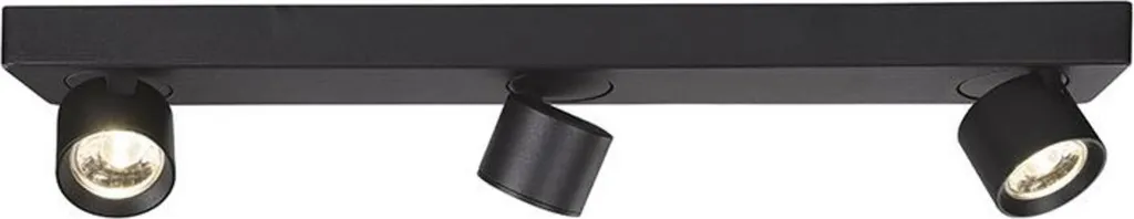 Éclairage Plafond Design Noir 15W 54cm pour Salon et Cuisine PLUTO 3000K