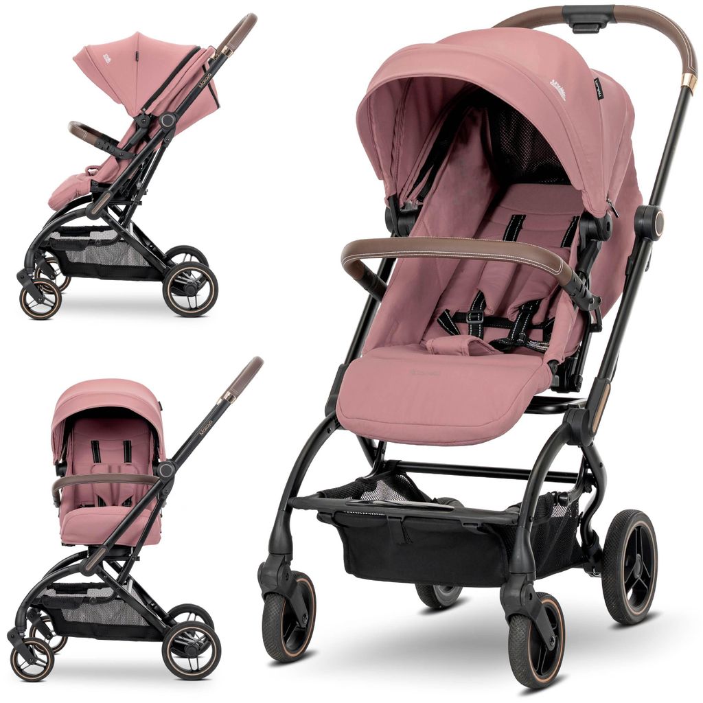 Kinderbuggy Lorelli Makaya mit 360° drehbarem Sitz bis 22 kg Rosa