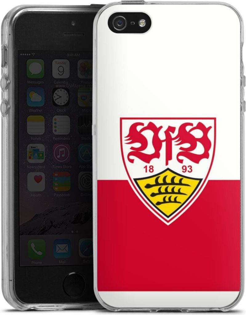 DeinDesign Handyhülle für Apple iPhone 5s Silikon Hülle Case Smartphone Schutzhülle Logo Offizielles Lizenzprodukt VfB Stuttgart
