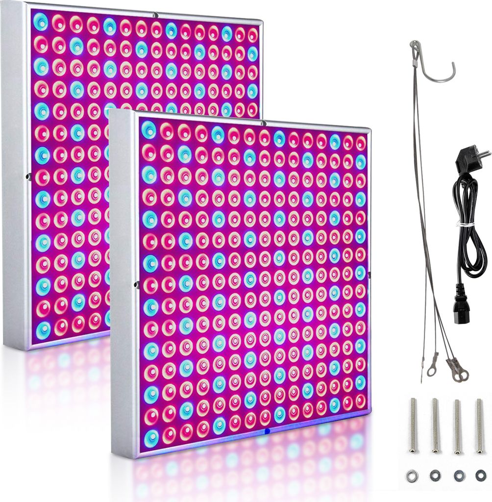 Clanmacy 2PCS LED lampa na rastliny, 45W s 225 červenými a Obrázok produktu 