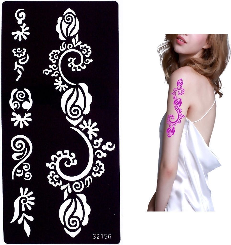 Henna Tattoo Schablone Airbrush Stencil Blume