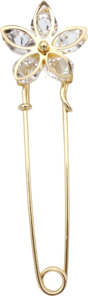 Blume Form Anti-Exposition Frauen Brosche Pin Glänzende Strass Faux Perlen Sicherheitsnadel Kostüm Zubehör-3