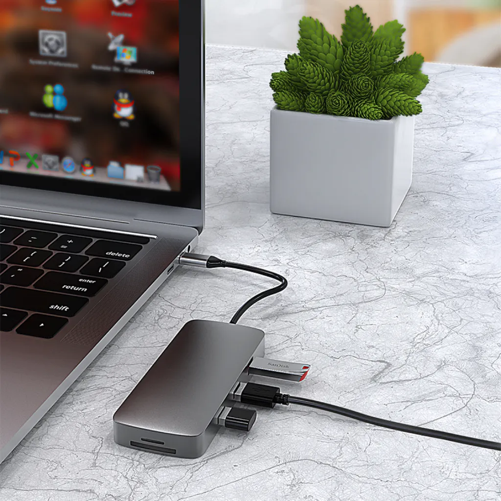 Hub USB-C 4K HDMI avec Thunderbolt et USB 3.0 iMounts Finition Space Gray - 3