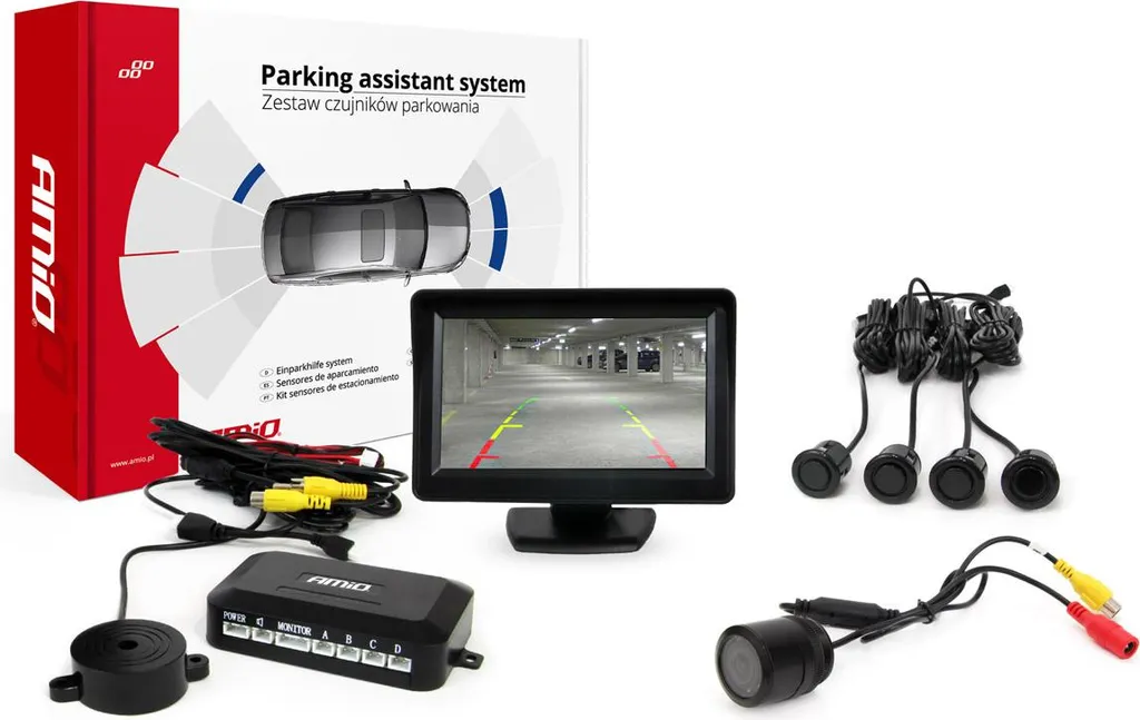 Recensione Kit Parcheggio AMiO: Display 4.3", Camera HD e Sensori 18mm