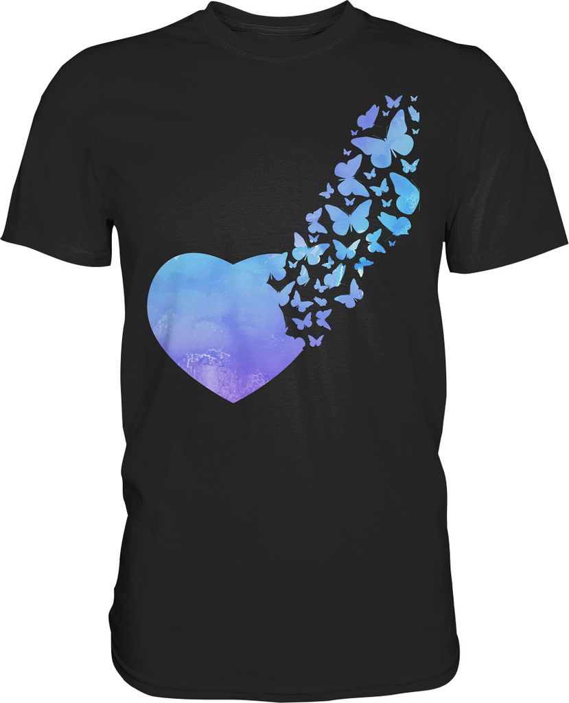 Buntes Frauen Schmetterling T-Shirt – Black / XXL Produktbild 