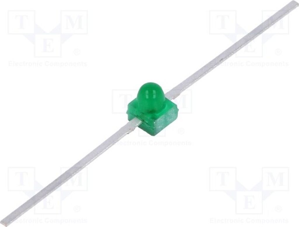 1x LED 90° grün 1,65mm ausgänge 1÷7mcd THT HLMP-6500 LED Dioden THT sonstige