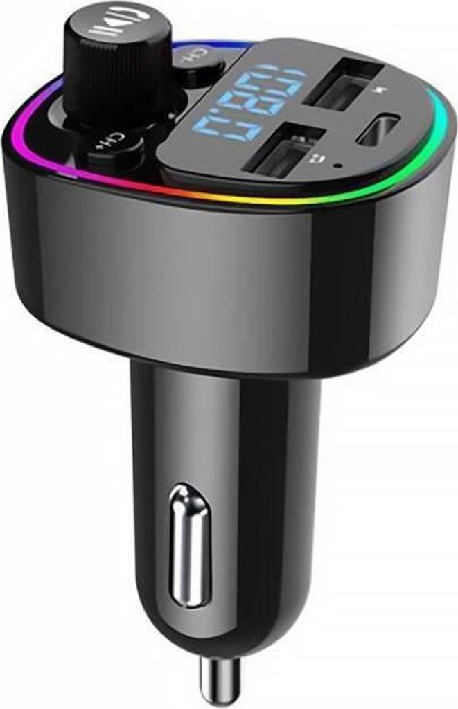 Bluetooth FM-Transmitter MP3-Player Kabelloser Radioadapter Auto FM-Transmitter-Kit Typ-C-Anschluss Ladegerät Micro-SD-Kartenunterstützung