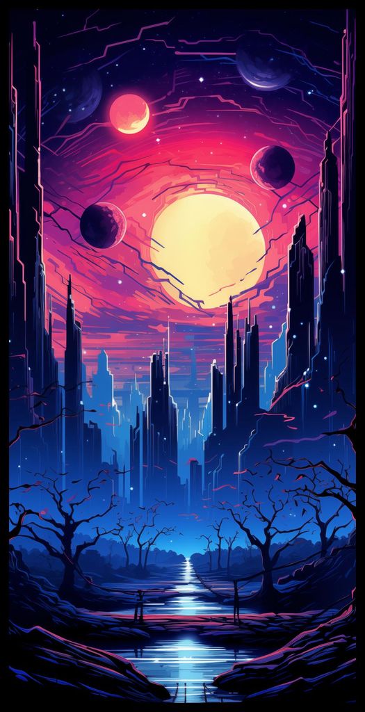 Plakat 50x100cm Sternenstadt