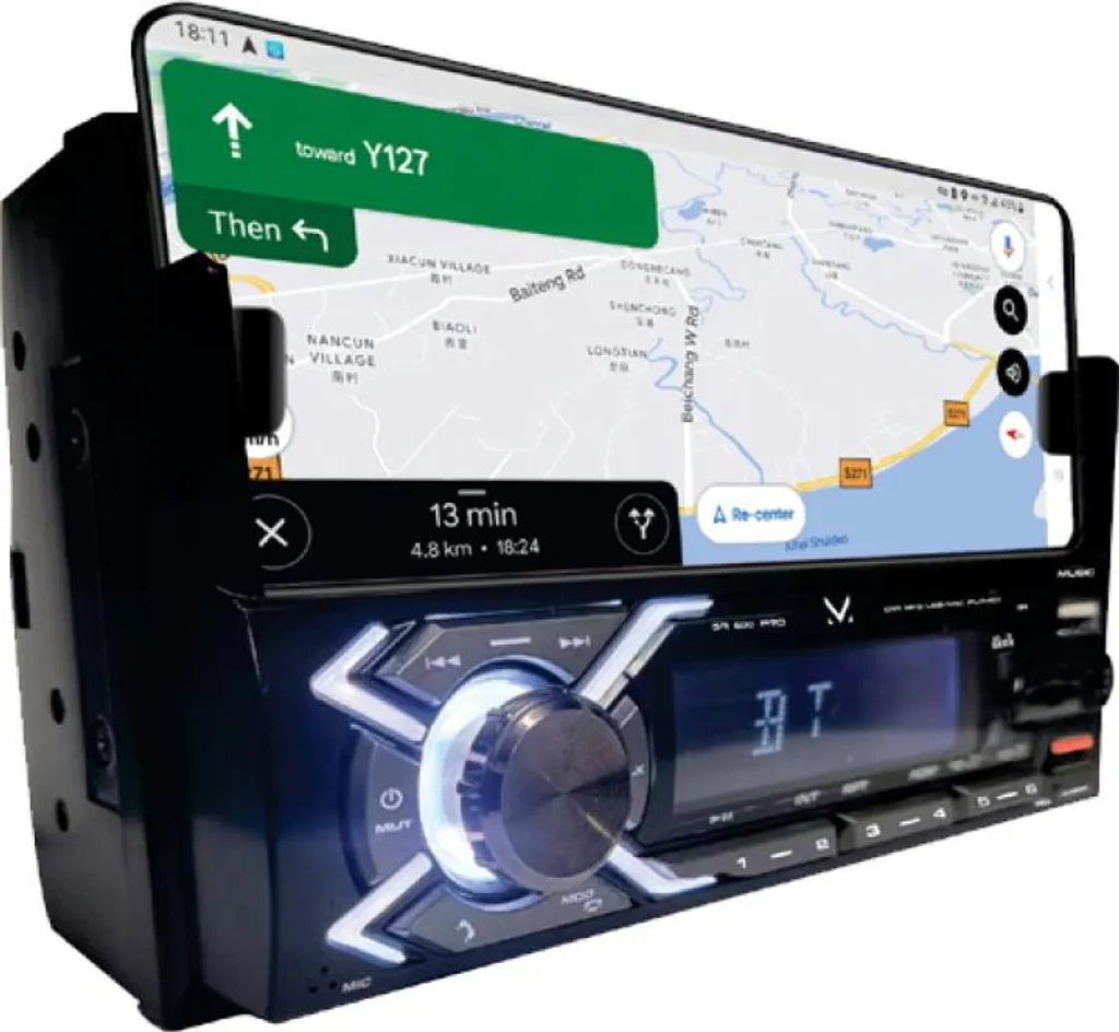 Majestic SA 600 PRO : Autoradio 2 DIN 180W Noir, USB + HP, Son Clair