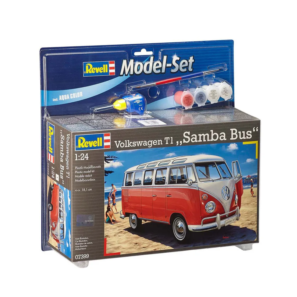 Kit Maquette Revell 67399 VW T1 Samba Bus - Finition de Luxe avec Colle