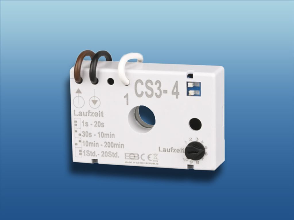 Zeitschalter CS3-4 Unterputz Nachlaufrelais ohne Nulleiter z.B. zu Ventilatoren