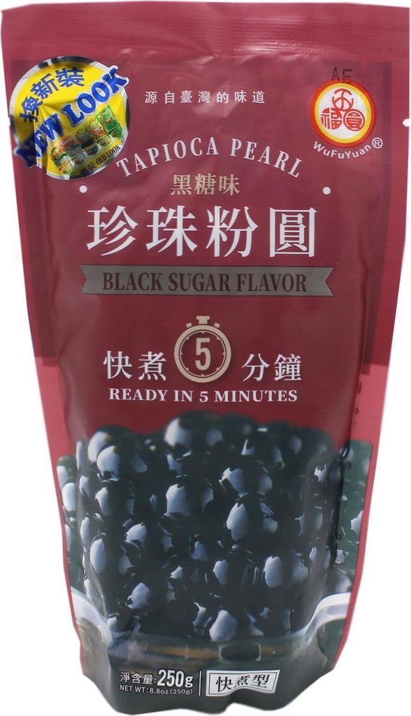 WuFuYuan Tapioka Perlen schwarz für Pearl Tea 250g Produktbild 
