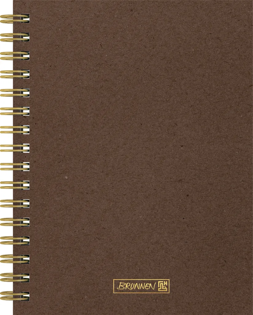 Bloc-notes à spirale A5 pointillé chocolat BRUNNEN pour Bullet Journaling