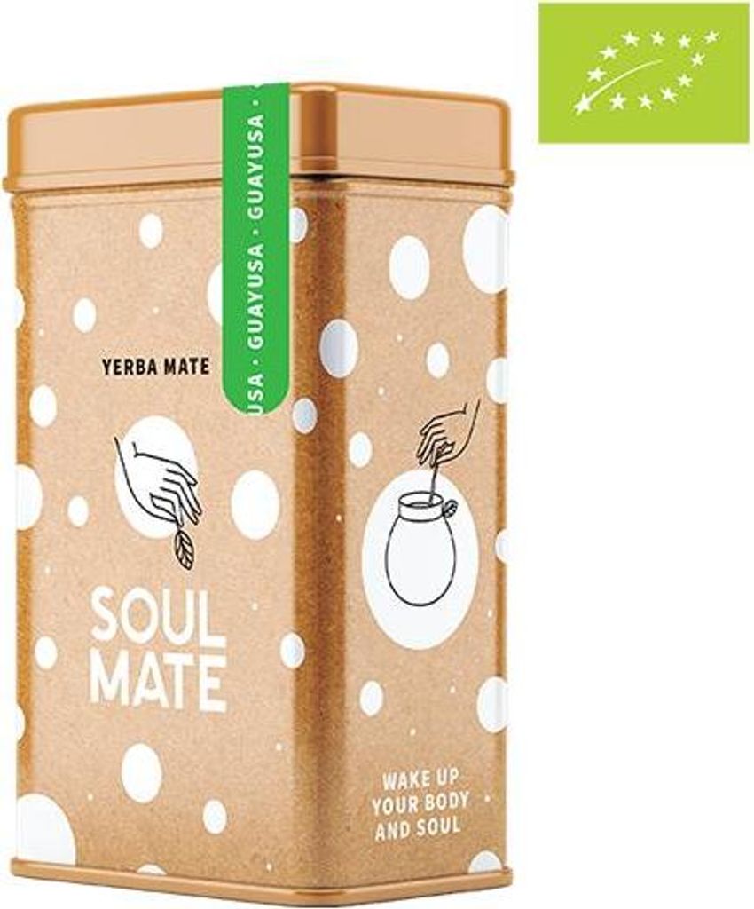 Soul Mate - Mate Tee Dose Orgánica Guayusa Yerbera 500g - Mit 10% Ilex Guayusa - Rauchfrei, Mild - Luftgetrocknet - Yerba Mate Brasilien