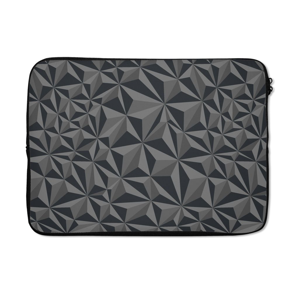 MuchoWow Laptop Hülle 13 Zoll Geometrie - Grau - 3D - Muster Laptoptasche - Laptophülle - Sleeve - Rundumschutz