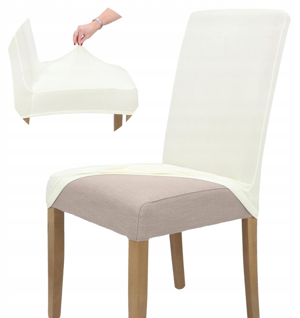 Stuhlhusse 1er Pack - Creme - Universal - Stretch - Bezug Produktbild 