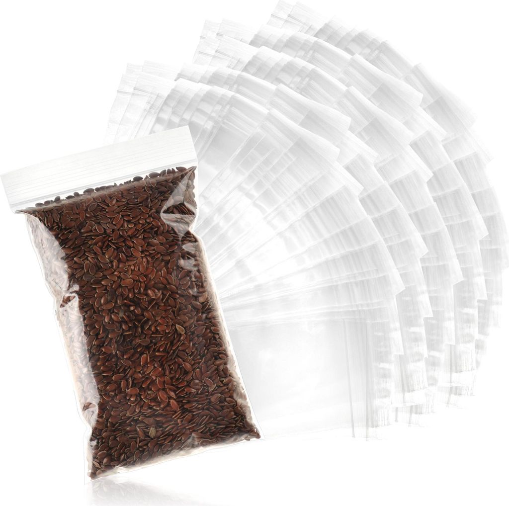 com-four 500x Druckverschlussbeutel - transparente Tütchen mit Druckverschluss - kleine Zip-Beutel wiederverschließbar - Polybeutel mit Verschl...