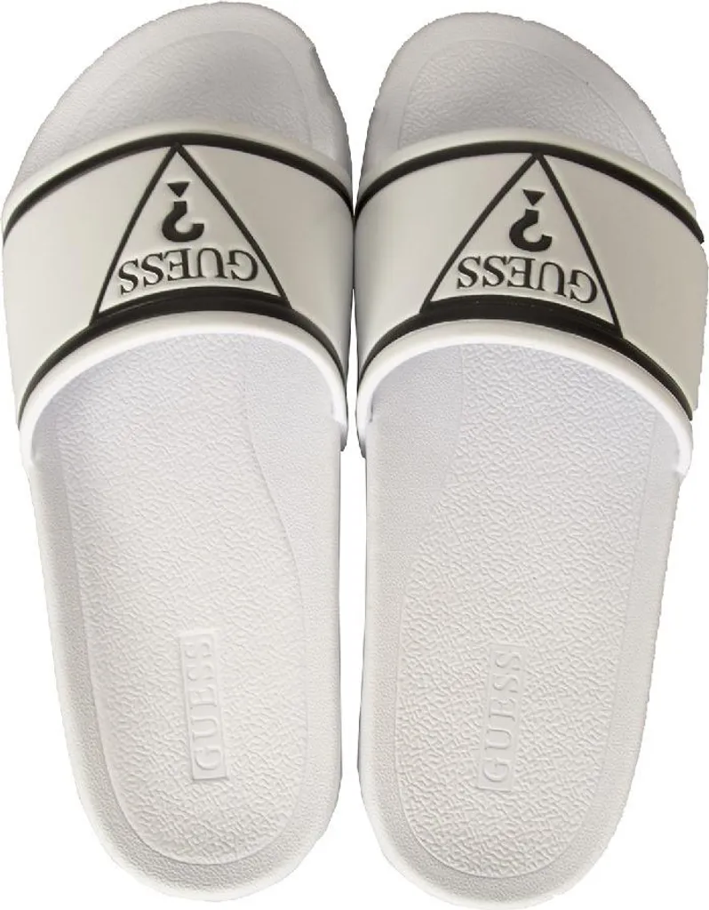 Tongs Homme GUESS FMOELVELE19 Claquettes de Plage Blanches Taille 41