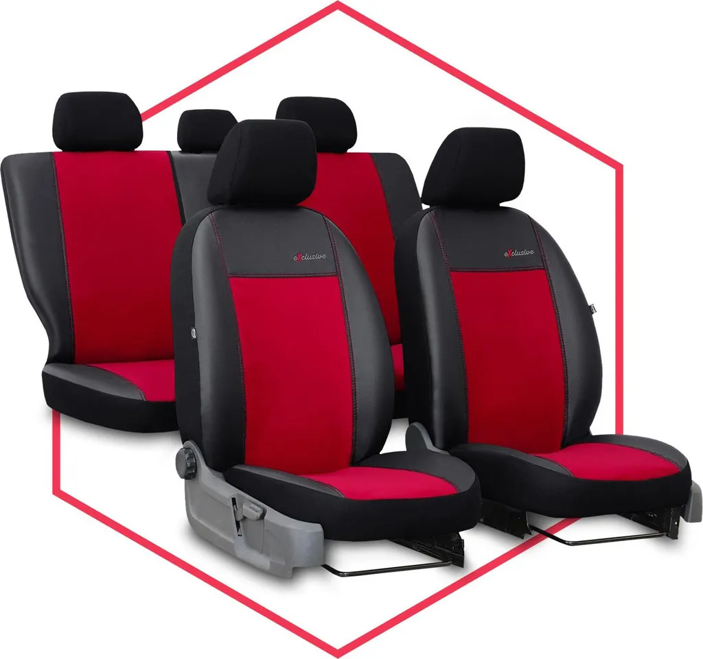 Fodere Auto Universali Fiat Marea - Rosso Racing - Kit 9 Pezzi - 20