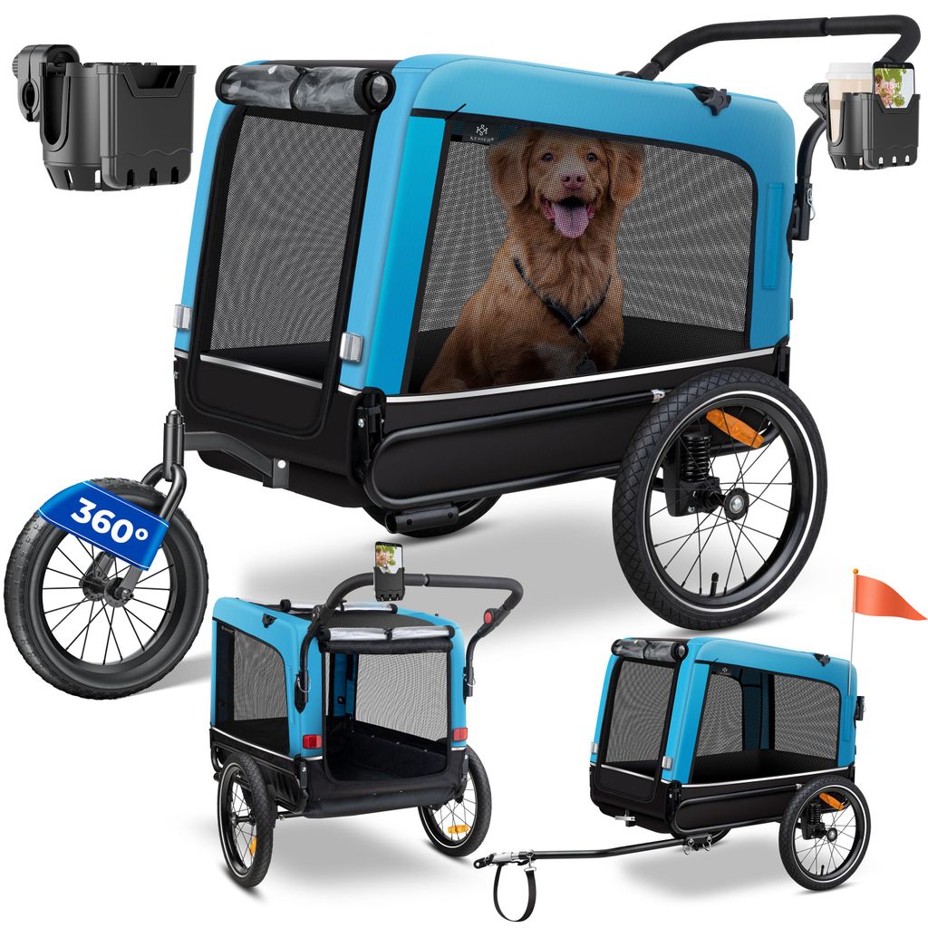 KESSER® Rimorchio per cani Boxer 3-in-1: passeggino per Immagine del prodotto 