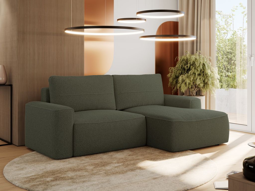 MKS MEBLE Sofa mit Schlaffunktion - Ecksofa mit Schlaffunktion und Bettkasten - Sofa 3 Sitzer - Schlafsofa - Couch - Schlafsofa mit Bettkasten - Be...
