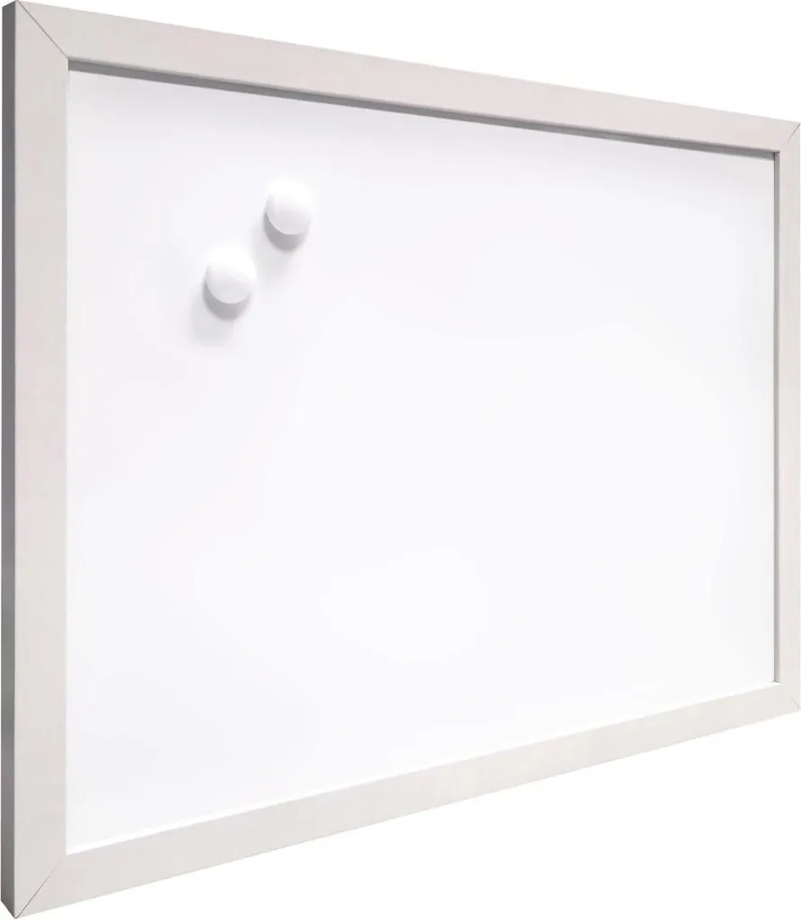 Tableau blanc magnétique 40x30 cm effaçable à sec avec cadre en bois