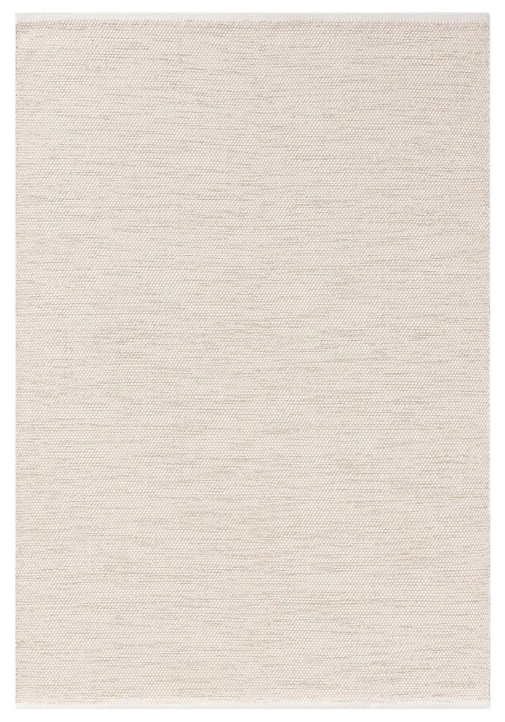 Baumwollteppich Ron Creme 140x200 cm Wohnzimmer Rechteckig benuta