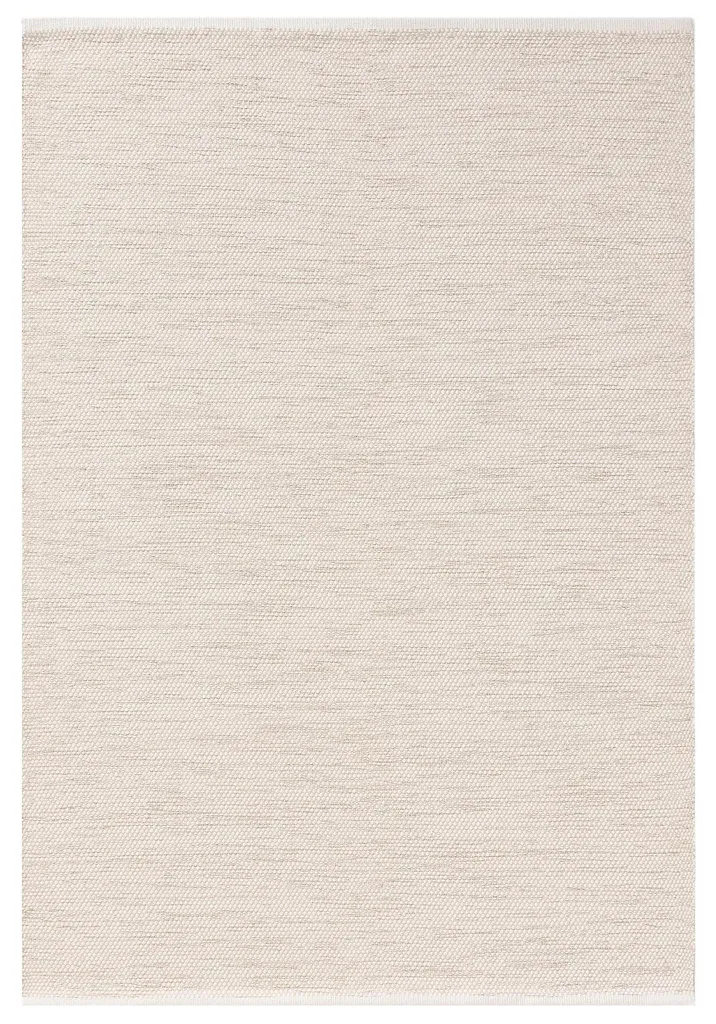 Tapis de salon en coton crème 120x170 cm rectangulaire modèle Ron