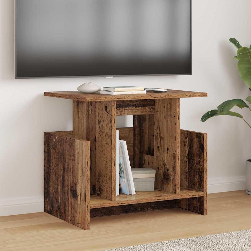 "Schlussverkauf" TV-Ständer 2 Stück - WohnzimmerTV-Möbel/TV-Tisch - Altholz 50x35x45 cm Holzwerkstoff C14446
