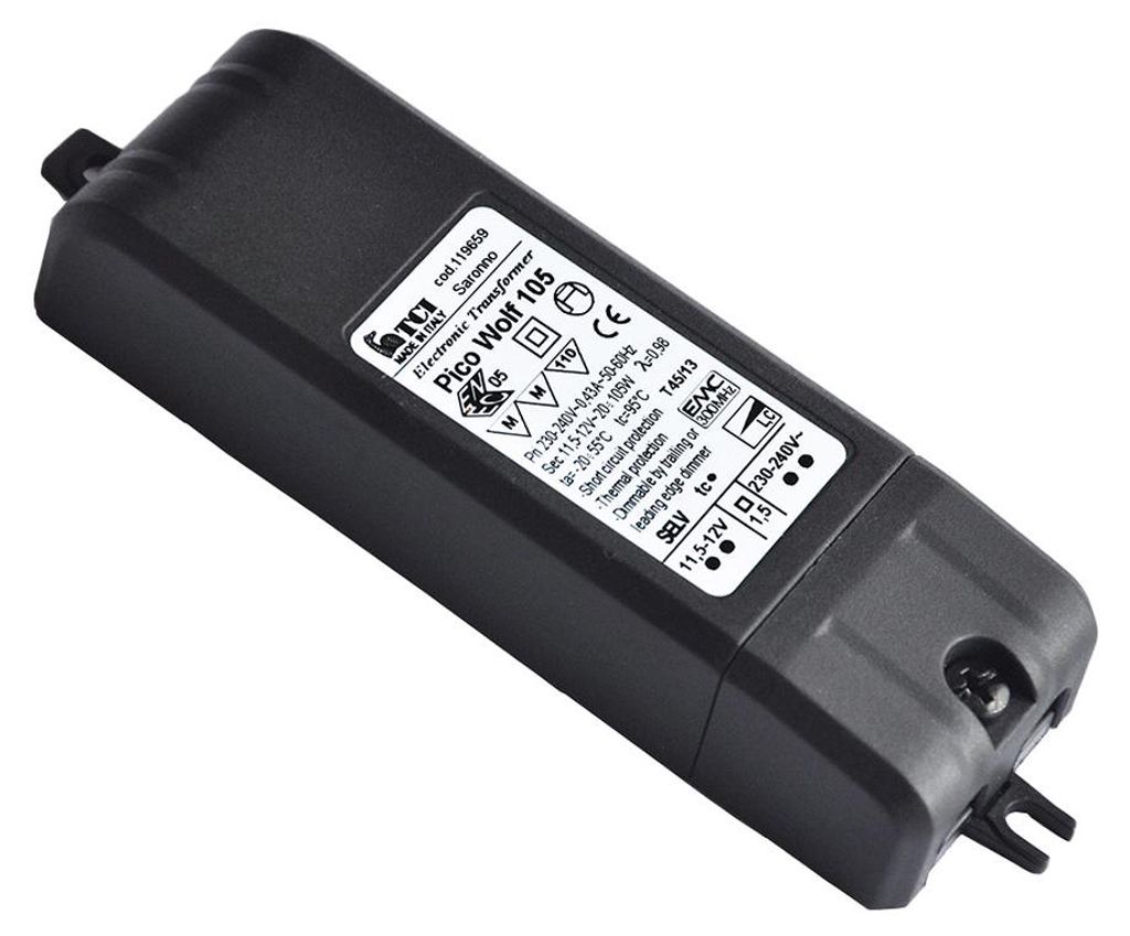 TCI Elektronische transformator Pico Wolf, 20-105W, 12V, Productafbeelding 