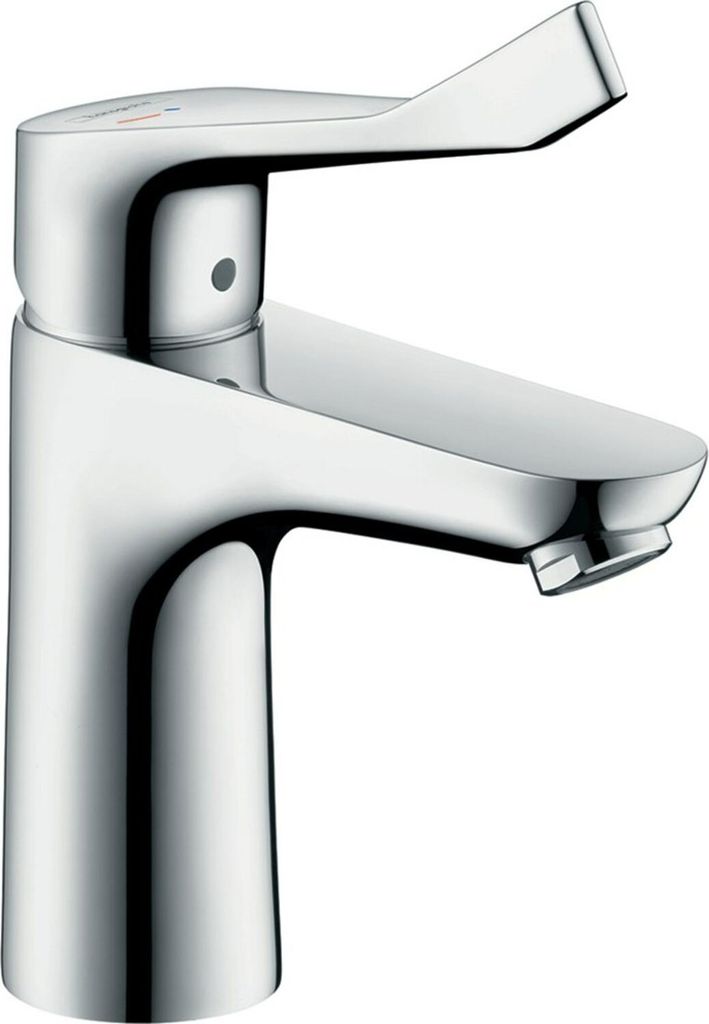 hansgrohe Einhebel-Waschtischmischer 100 CARE FOCUS DN 15, CoolStart, mit extra langem Griff chrom